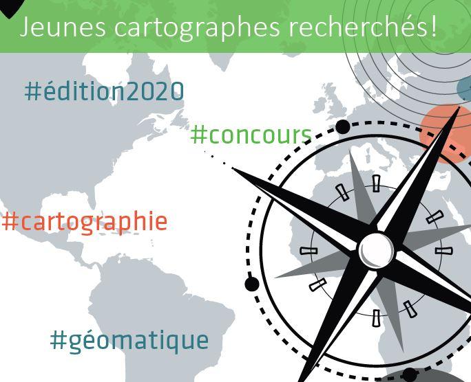 Image bannière de l'actualité 'Mise-à-jour concours Jeunes cartographes recherchées édition 2020'